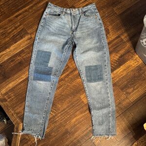 Universal Thread Blue Patchwork Women Jeans